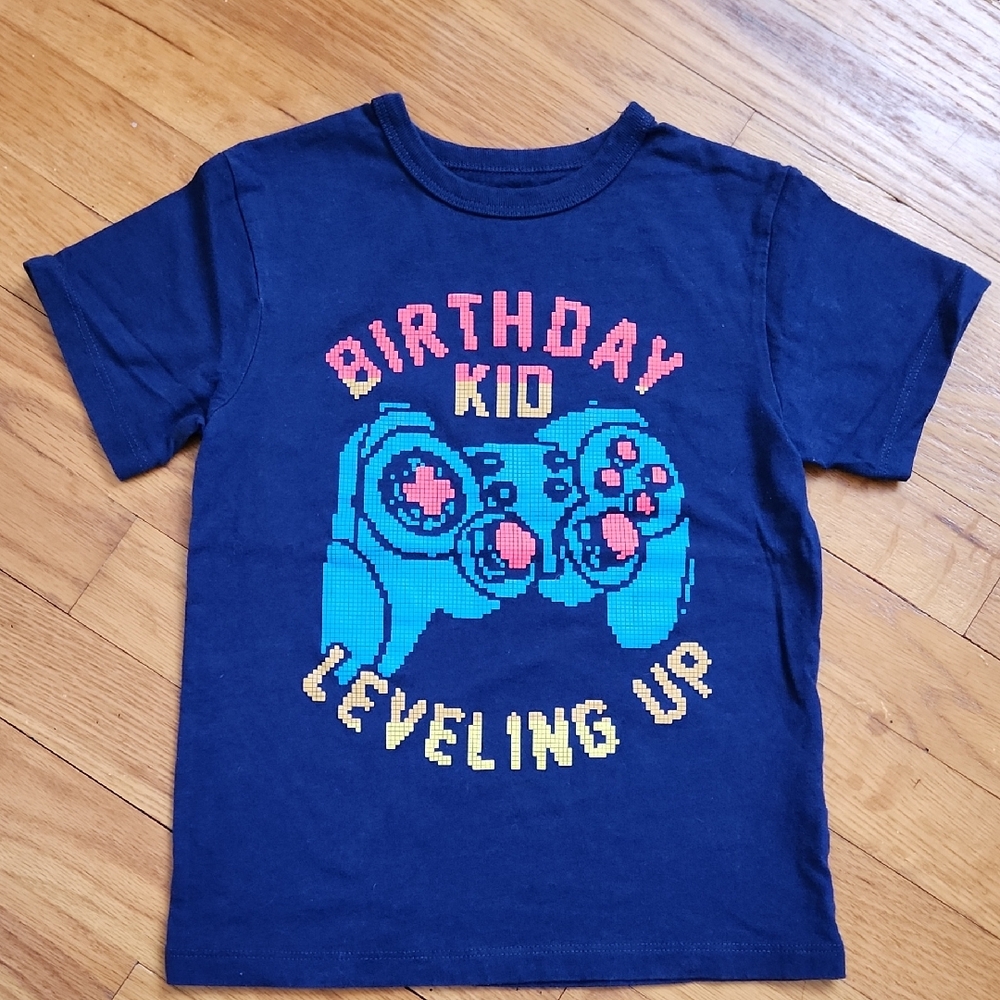Birthday Kid Navy Blue T-Shirt Size 4